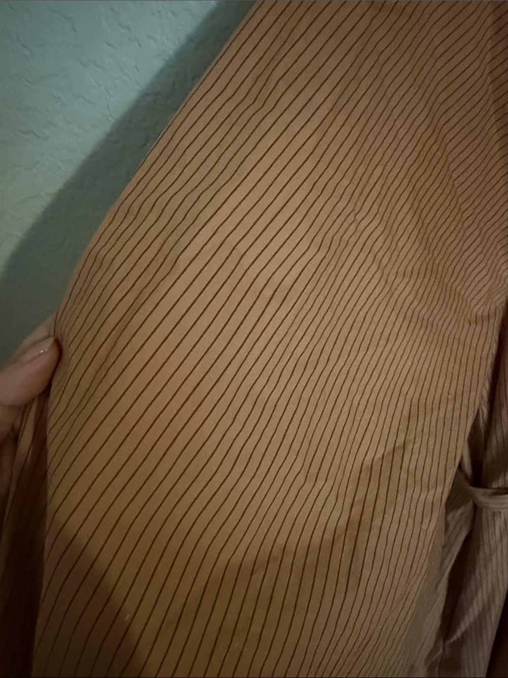 Nordstrom Rust-Tone Striped Maxi Dress with Tie Waist - Picture 3 of 4